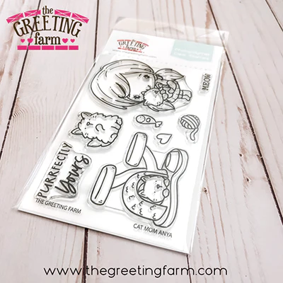 ****NEW****Cat Mom Anya clear stamp set - The Greeting Farm
