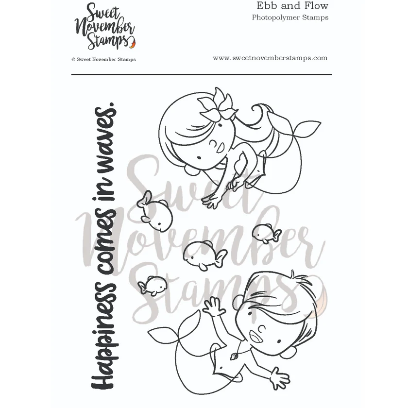 ****NEW**** Sweet November - Ebb and Flow Clear stamp set