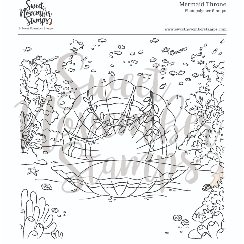 ****NEW**** Sweet November - Mermaid Throne Clear stamp set