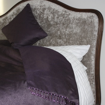 Amethyst bed throw from