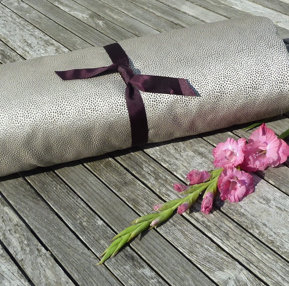 Taupe bed runner
