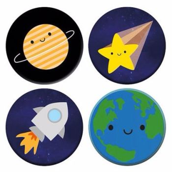 Kawaii Planet Badge Set