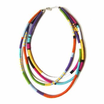 Colourful Tribal Cord Necklace