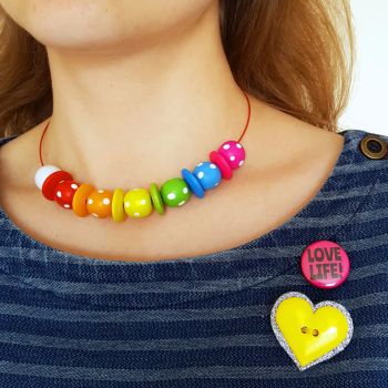 Rainbow Bead Necklace