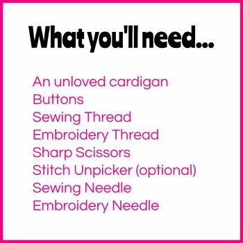 What Youll Need Cardigan Materials