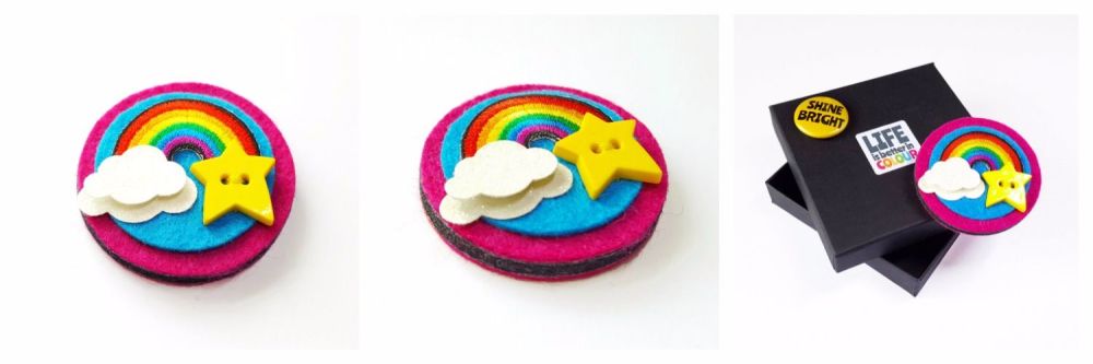 Rainbow Brooches