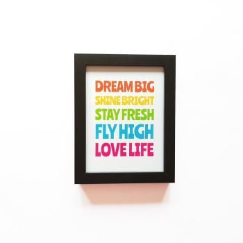 Colourful Quote A5 Print