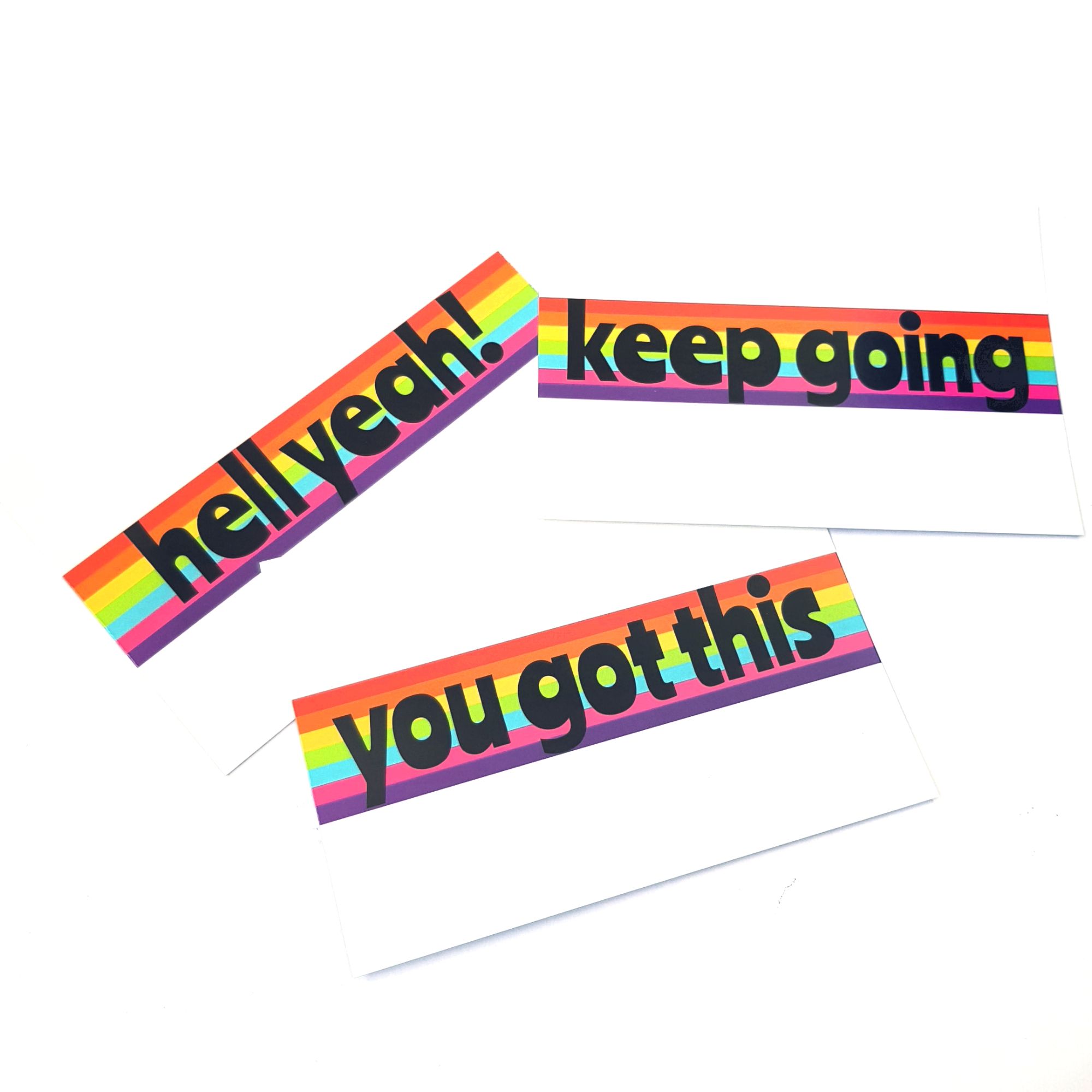 Rainbow Stripe Postcard Set
