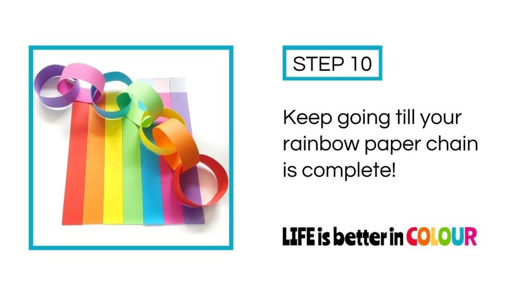 Rainbow Paper Chain Decoration