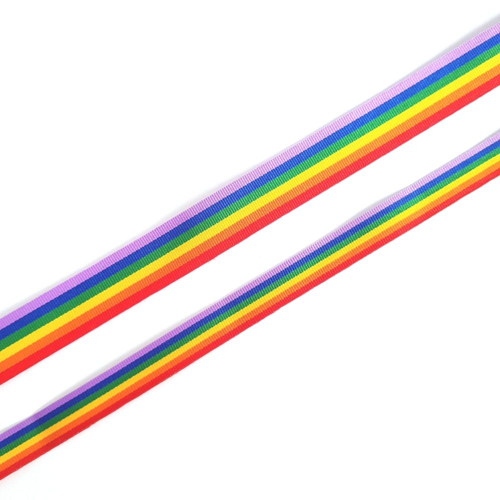 Rainbow Stripe Ribbon - Per Metre 10mm wide