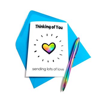 Thinking of You Rainbow Heart Card