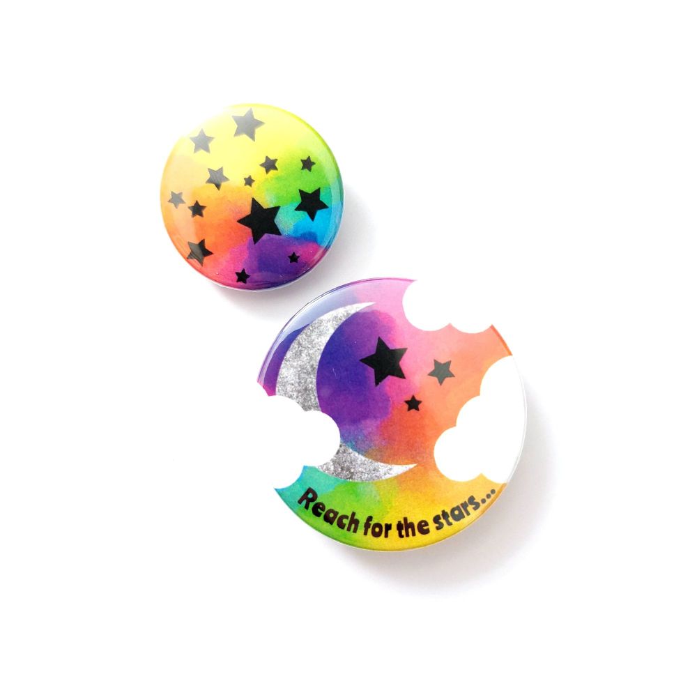 Rainbow Galaxy 2 Badge Set - Reach for The Stars
