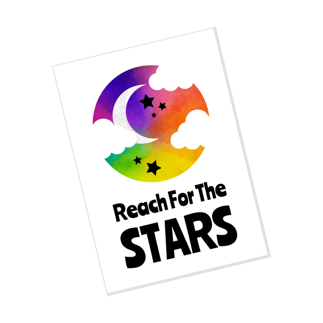 Reach for The Stars Rainbow Poster
