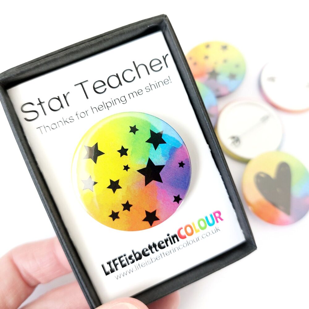 Star Teacher Gift Boxed Badge