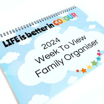 2024 Rainbow Weekly Planner Calendar