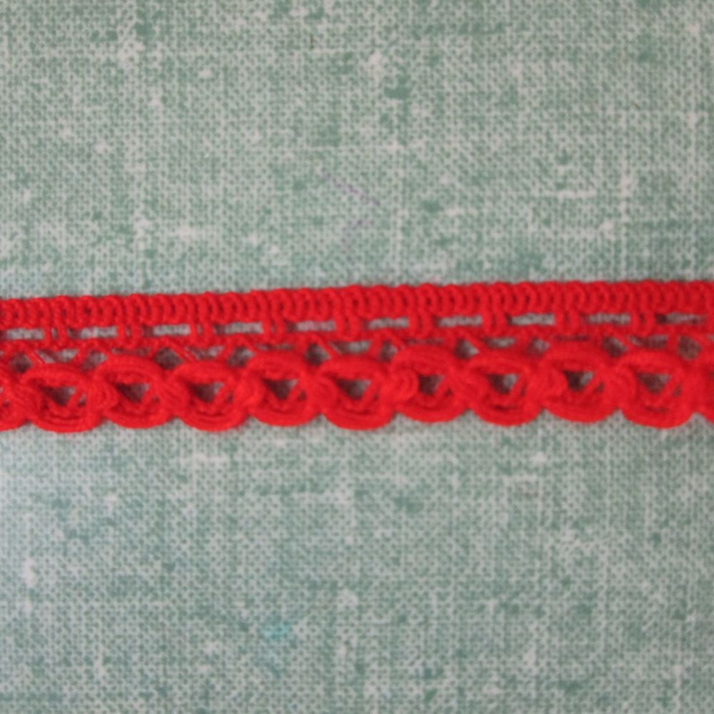 Crochet Trim -  Red