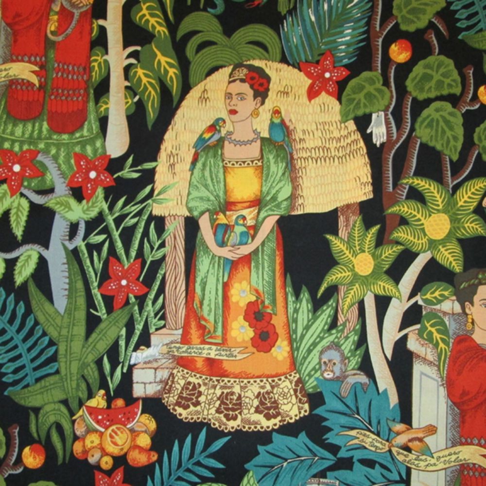  Frida's Garden Black - Alexander Henry Fabric 