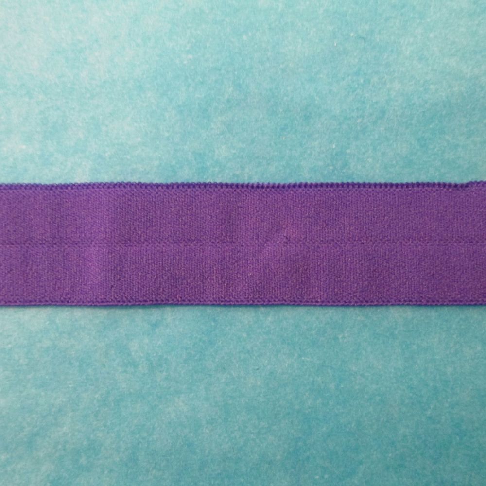Fold over elastic - purple