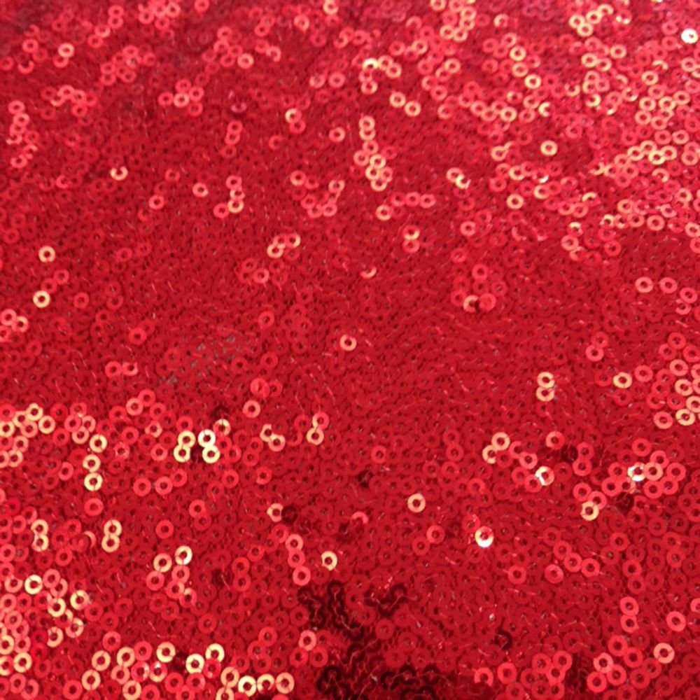 Sequin Fabric - Red