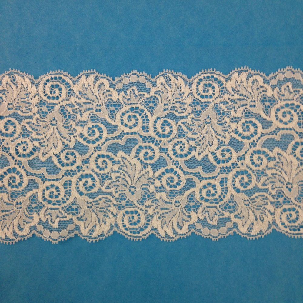 Wide Stretch Lace - Ivory 