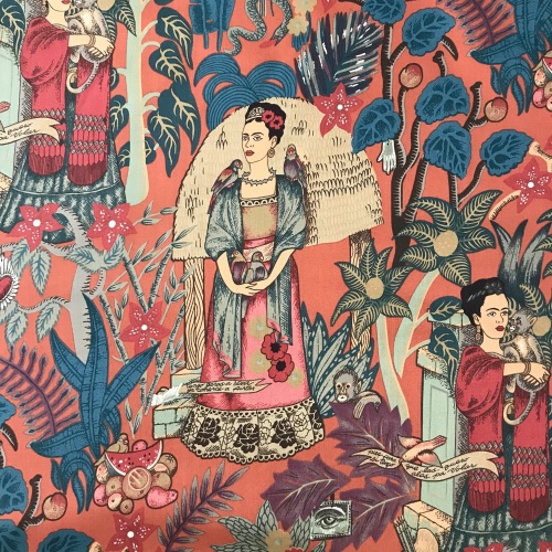 Frida's Garden Terracotta - Frida Kahlo Alexander Henry Fabric