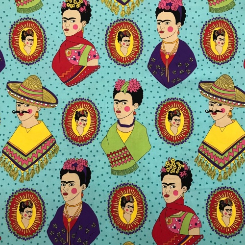 Fantastic Frida by Alexander Henry Fabric / on turquiose