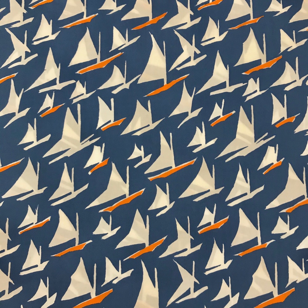 Cotton Lawn Fabric - Givinci Sailing Boats