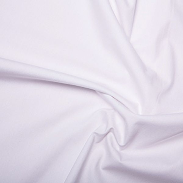 Plain Cotton Poplin - White