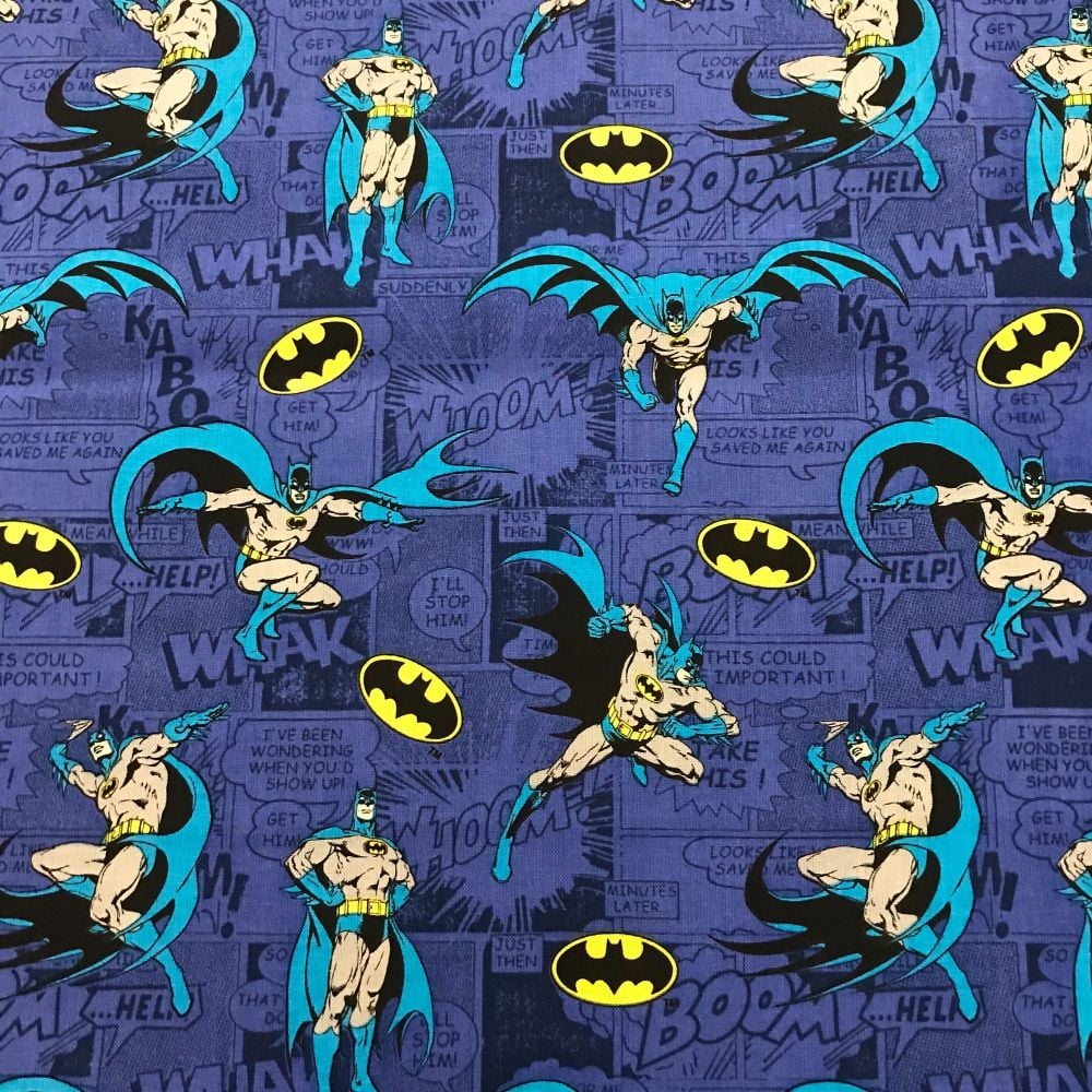 Batman - Cotton Fabric- Craft Cotton Company- Flo-Jo Fabrics