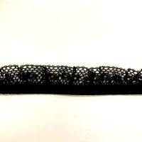 Elastic - Black Lace Frill