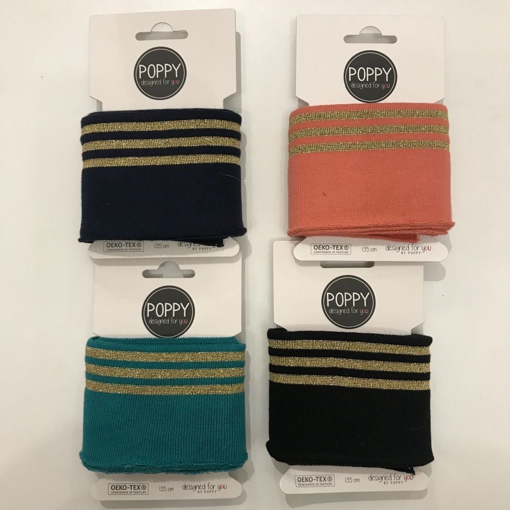 Jersey Cuffing - Metallic Stripe