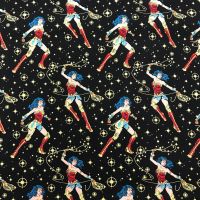 Wonder Woman Poses on Black  by Craft Cotton Company