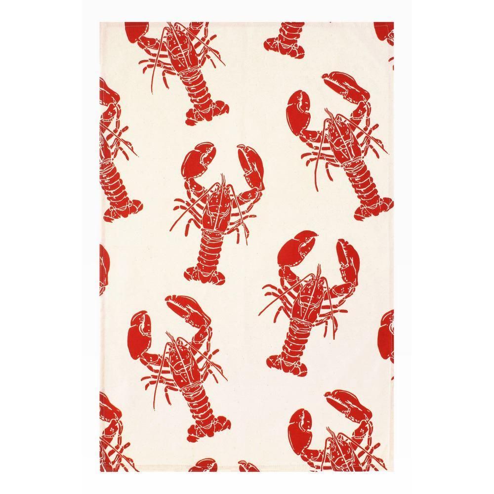 Cotton Tea Towel - Lobster