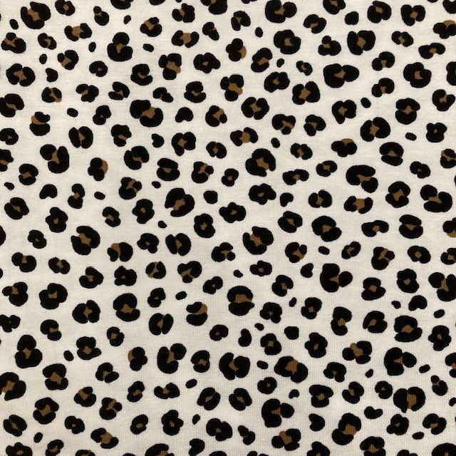 Jersey - Leopard Print - Off White