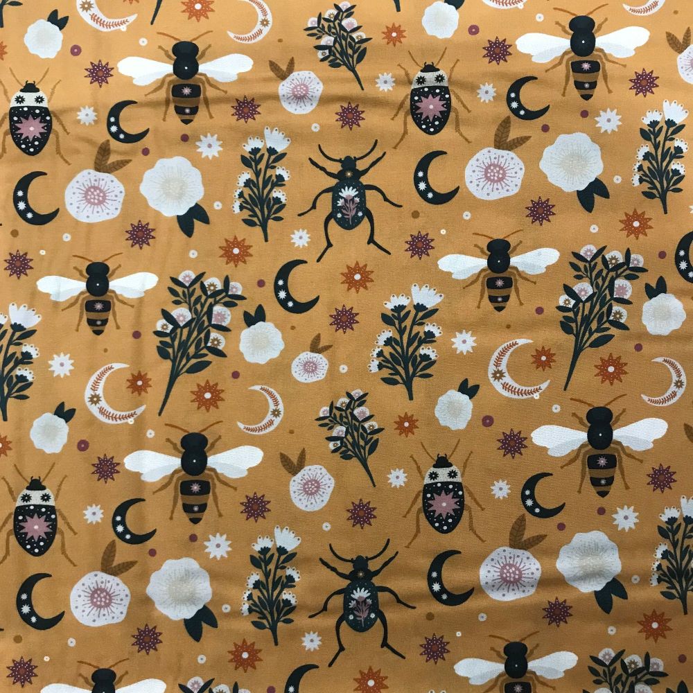 Night and Day- Bugs and Bees -  Cotton Fabric by Dashwood