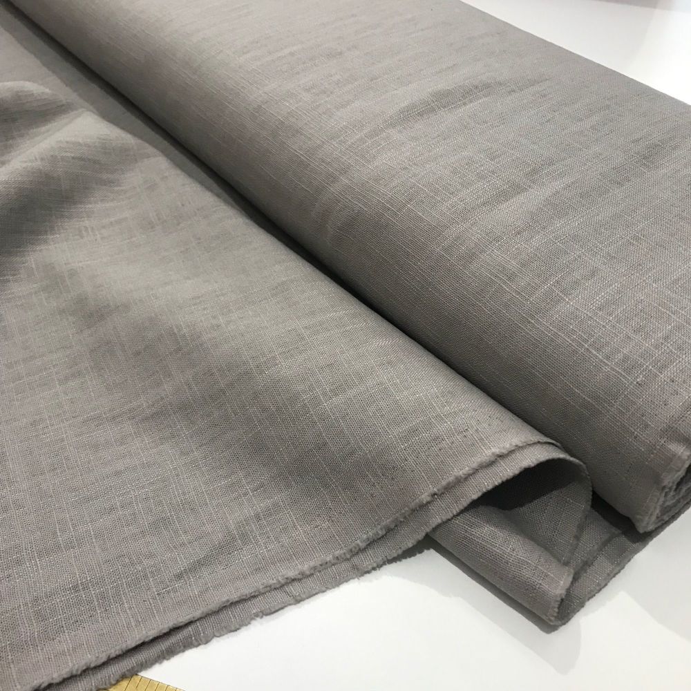 Linen - Grey  Washed 100%  linen