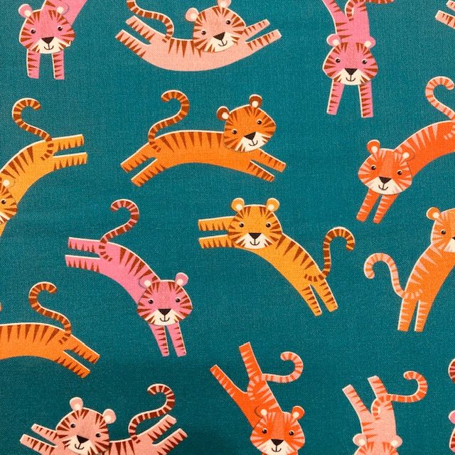 Dandelion Jungle Tiger -Cotton Fabric by Dashwood