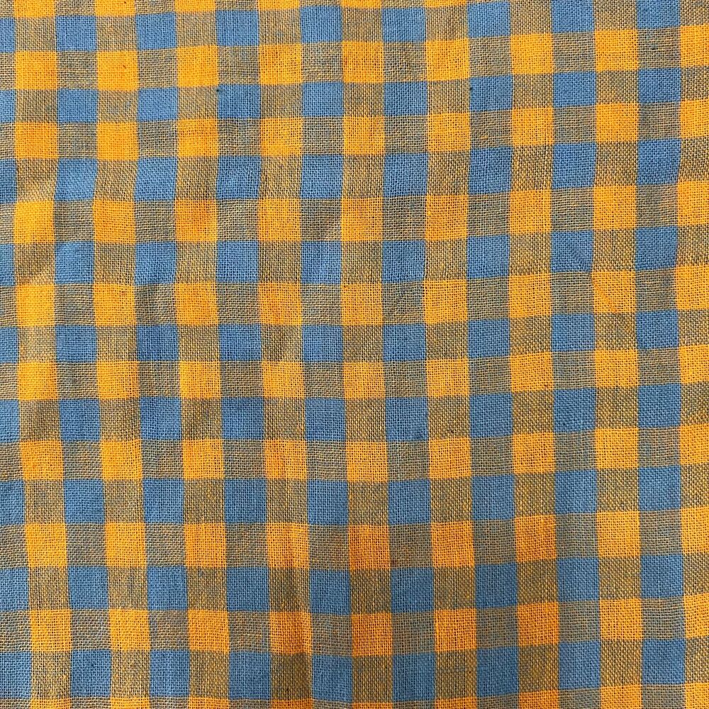 Indian Hand Woven Cotton - Gingham Check