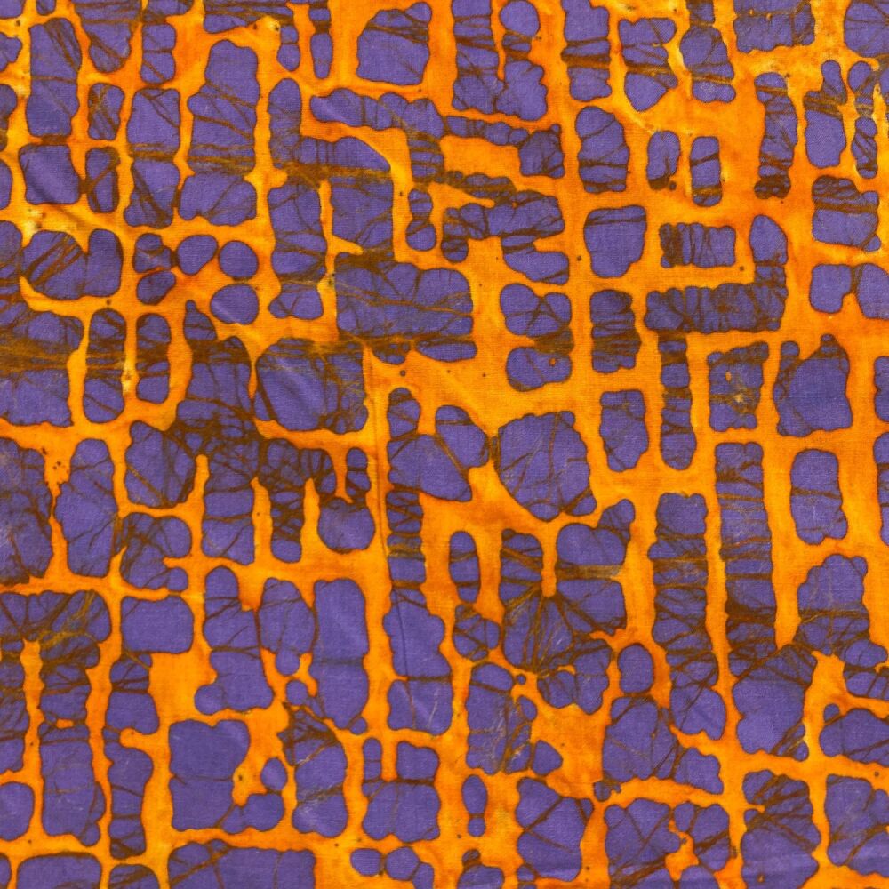 Batik Cotton - Purple/Orange