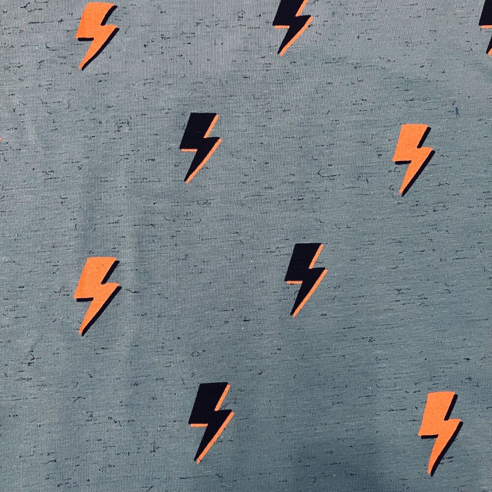 Cotton Jersey - Lightening Bolt