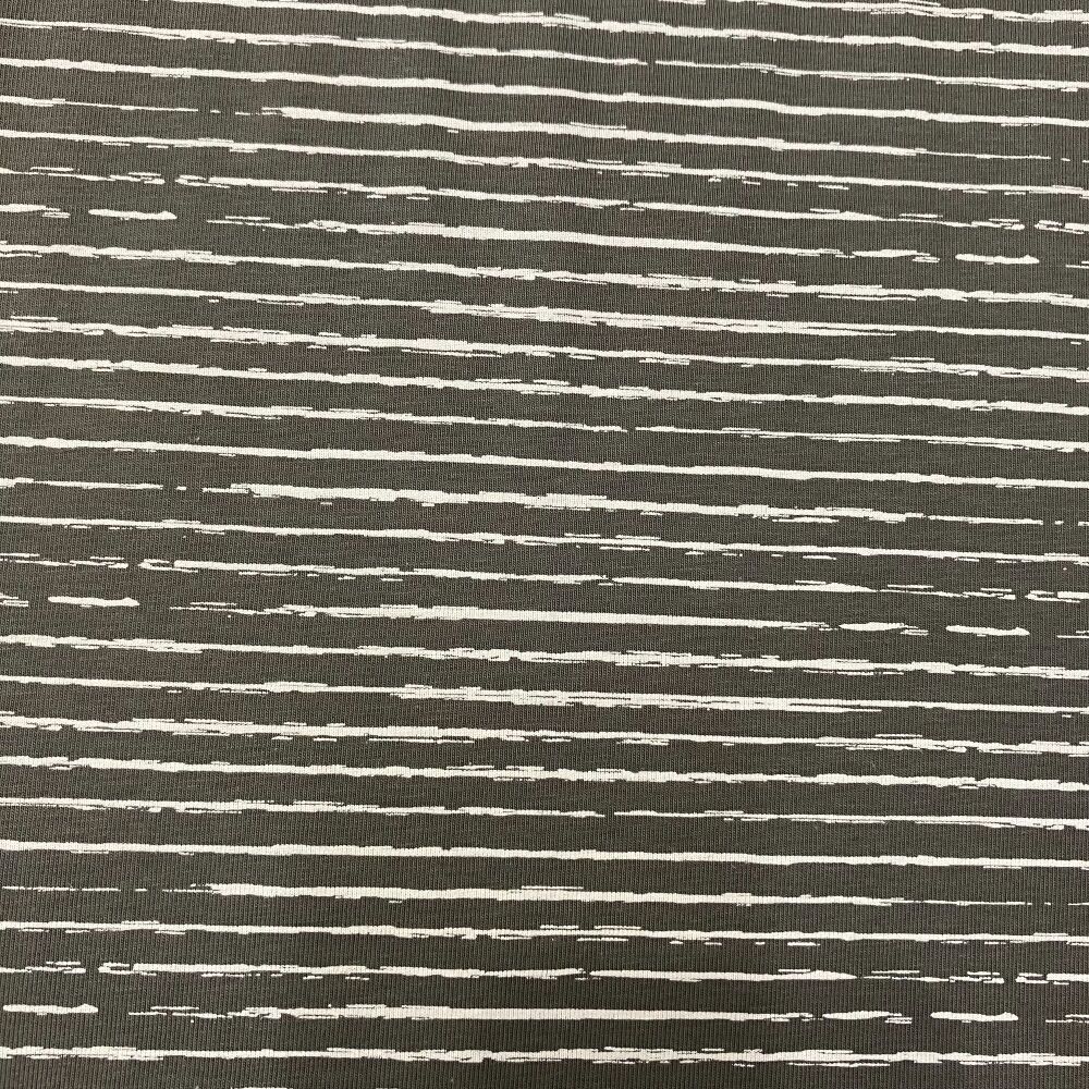 Cotton Jersey - Grey Stripe