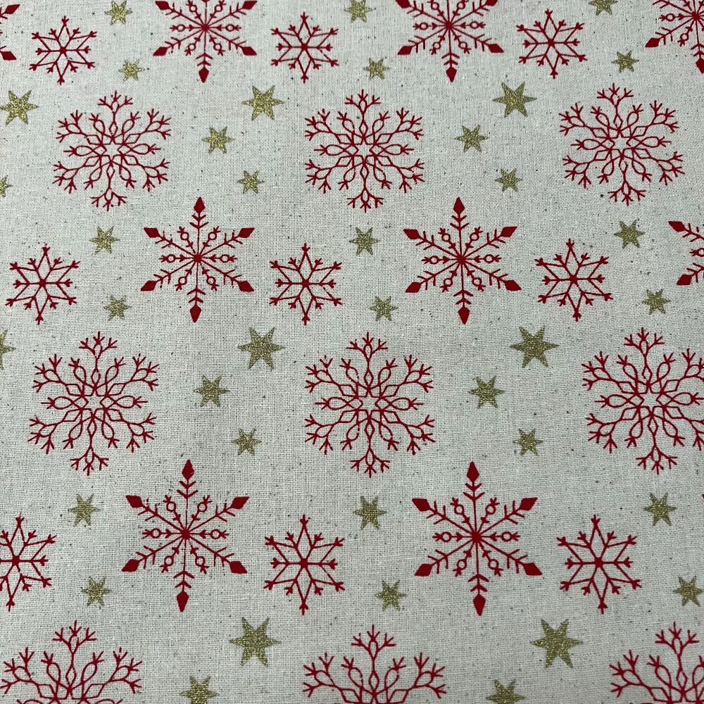 Christmas Fabric -Scandi Snowflake