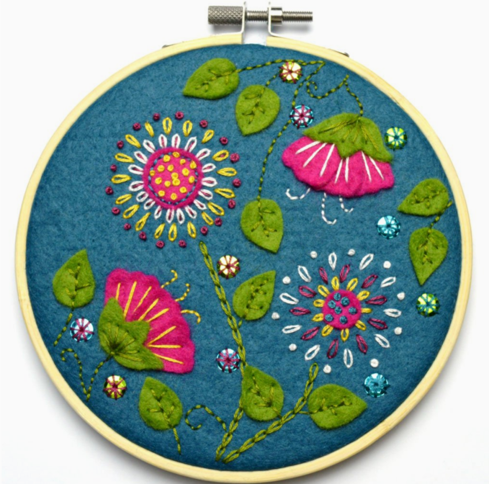 Tropical Flowers - Embroidery Kit