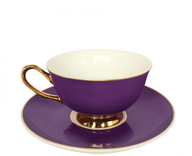 Perfect Purple teacup and saucer