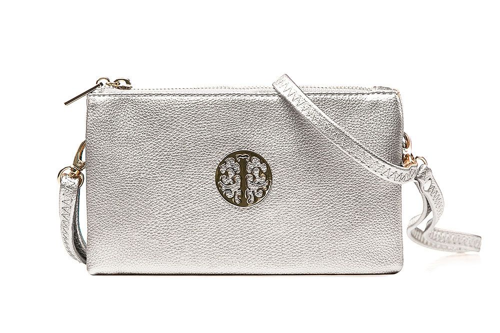 Tree of life clutch bag - silver