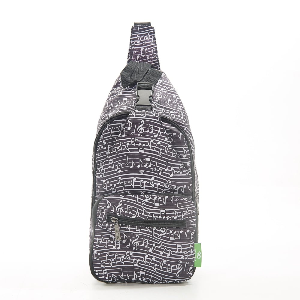 CROSS BODY BAG - I04 BLACK MUSICAL NOTES
