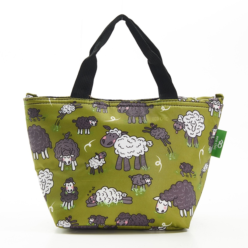 LIGHTWEIGHT LUNCH BAG - C27 GREEN SHEEP