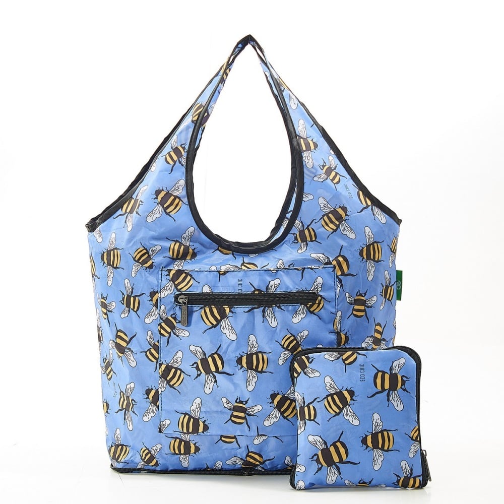 FOLDABLE WEEKEND BAG - F14 BLUE BEES
