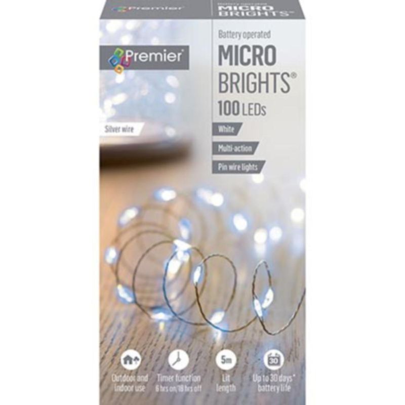 100 MICROBRIGHT LIGHTS WHITE - LB151210 WHITE