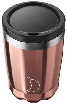 CHILLY'S COFFEE CUP 340ML CHROME ROSE GOLD